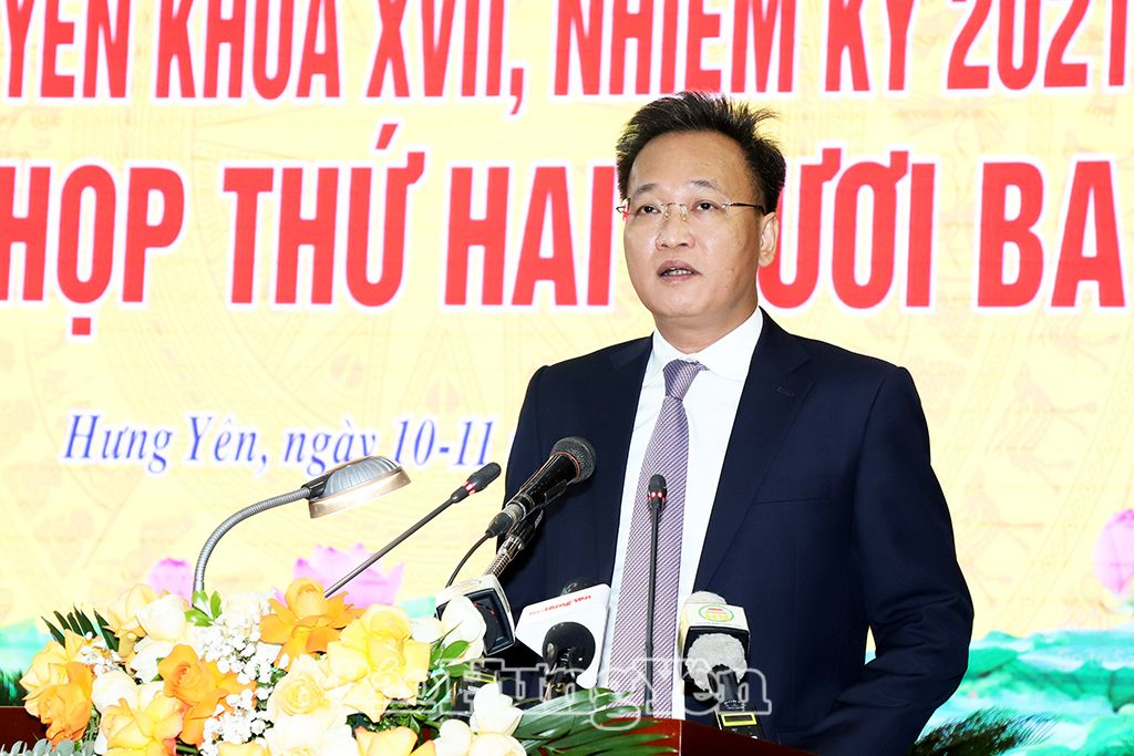 Bài phát biểu của đồng chí Nguyễn Hữu Nghĩa, Ủy viên BCH Trung ương Đảng, Bí thư Tỉnh ủy tại kỳ họp