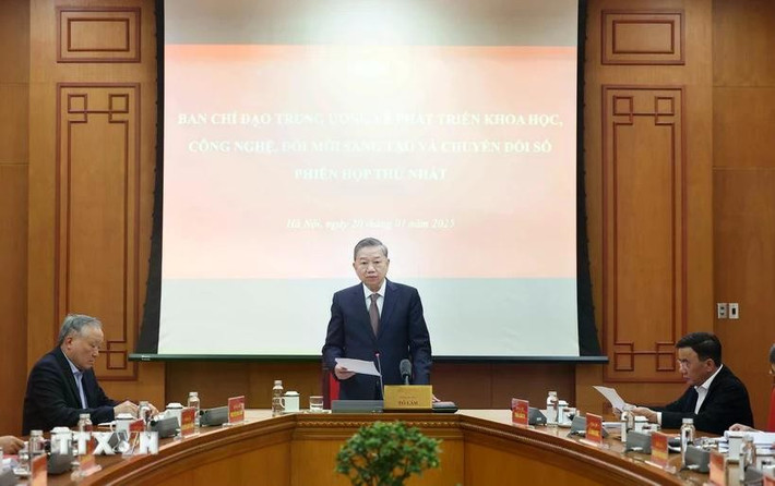 Ban Chỉ đạo Trung ương về phát triển khoa học, công nghệ, đổi mới sáng tạo và chuyển đổi số họp phiên thứ nhất