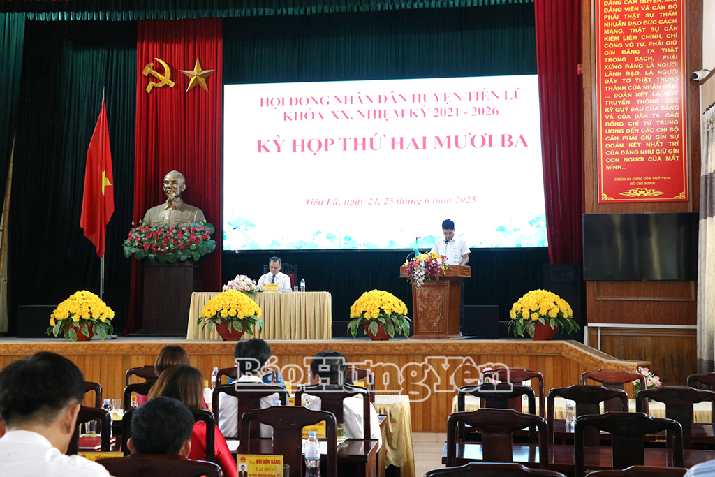 Kỳ họp thứ 23, HĐND huyện Tiên Lữ nhiệm kỳ 2021 – 2026