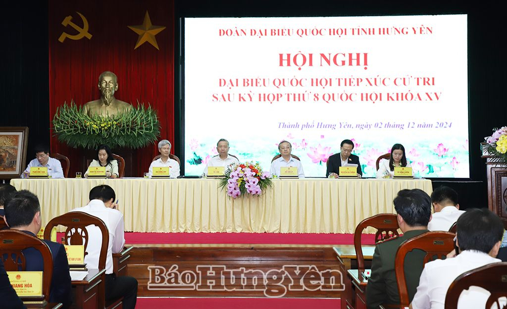 Tổng Bí thư Tô Lâm tiếp xúc cử tri thành phố Hưng Yên