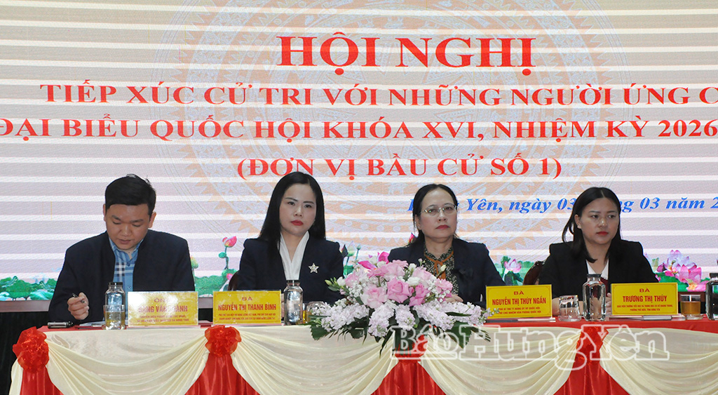 Hội nghị tiếp xúc giữa những người ứng cử đại biểu Quốc hội khóa XVI với cử tri tại đơn vị bầu cử số 1