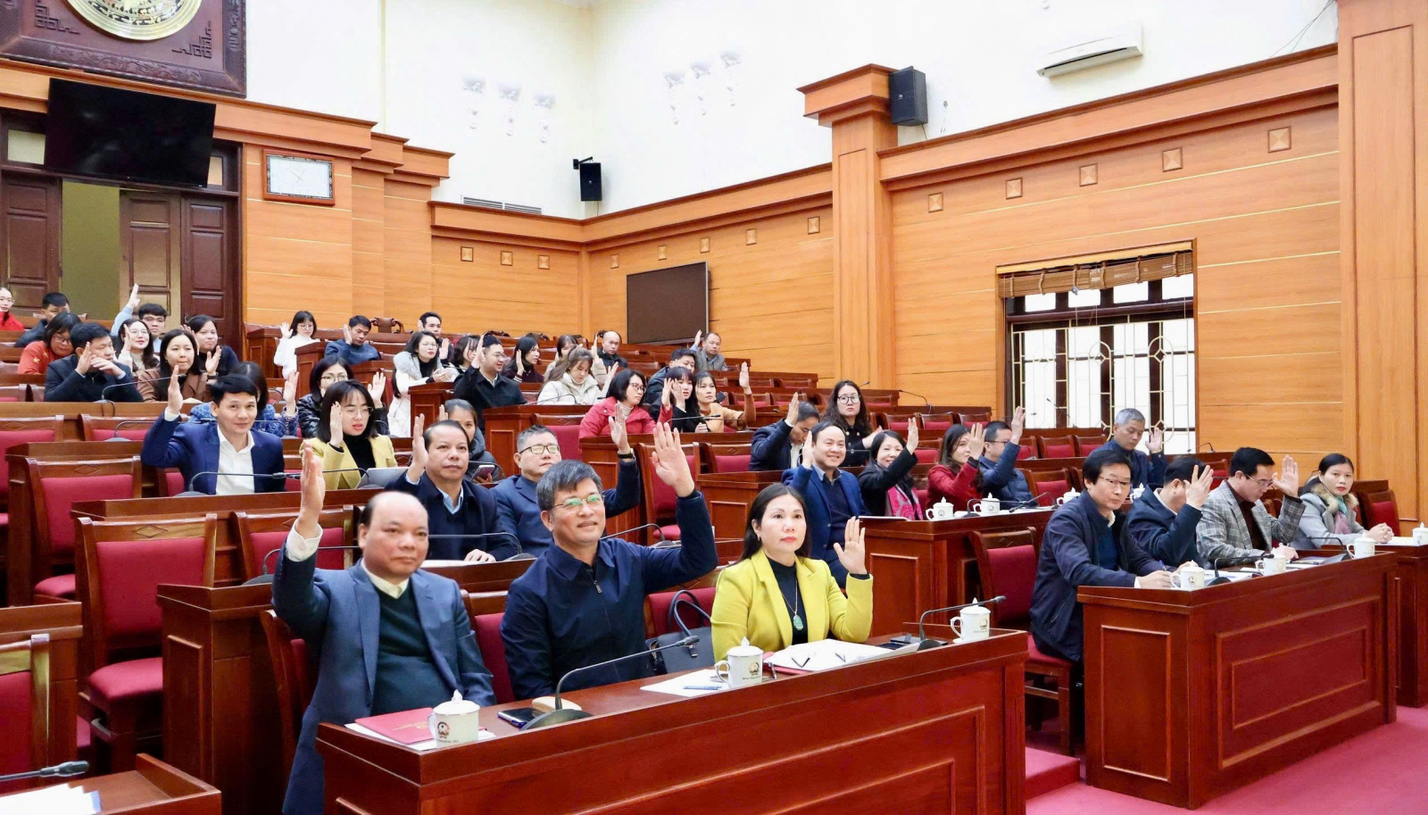 Hội nghị lấy ý kiến cử tri nơi công tác đối với người được giới thiệu ứng cử đại biểu Quốc hội khóa XVI và đại biểu HĐND tỉnh khóa XVIII, nhiệm kỳ 2026-2031