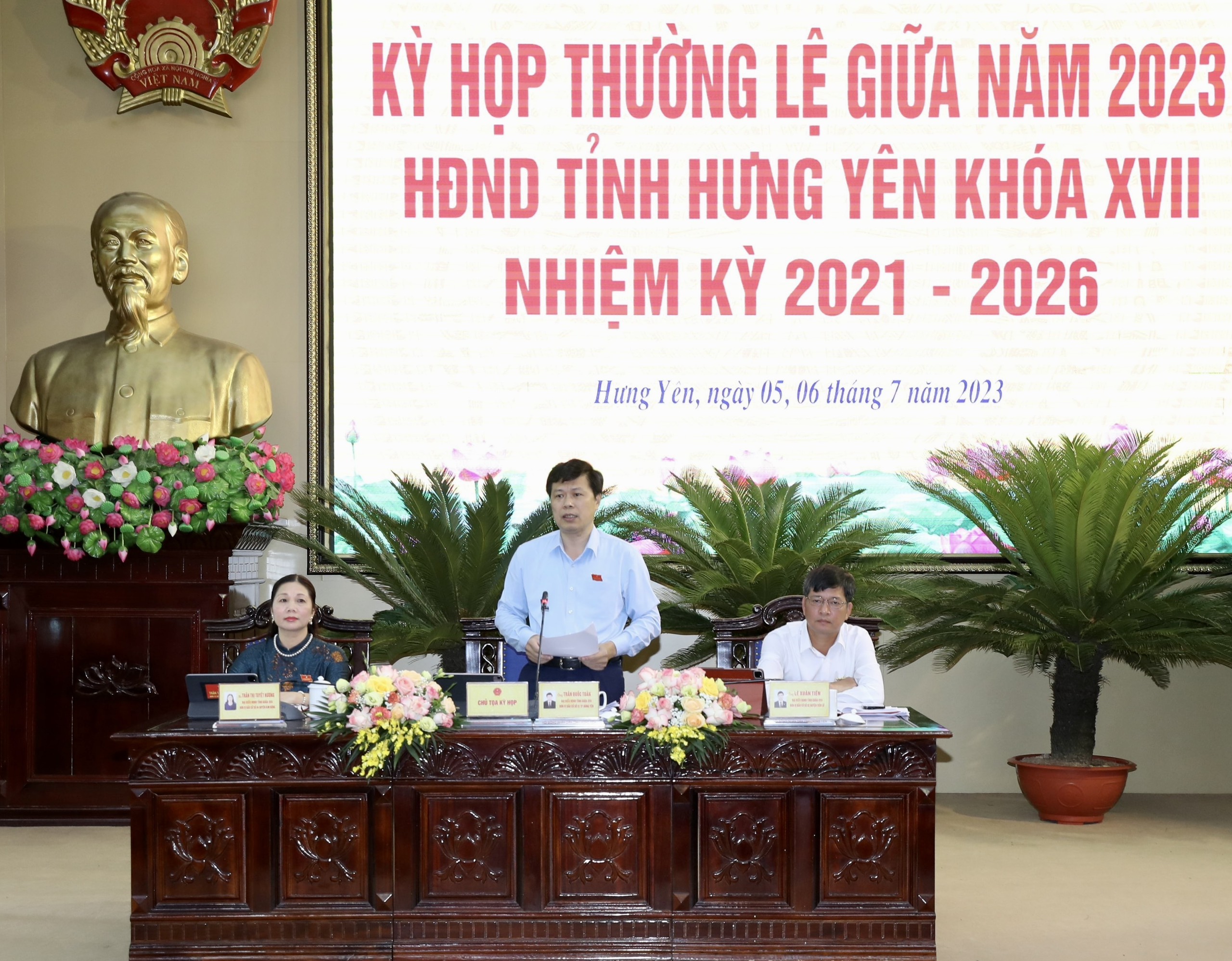   Phiên bế mạc Kỳ họp thường lệ giữa năm 2023 của HĐND tỉnh Hưng Yên khóa XVII, nhiệm kỳ 2021-2026